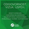 Otvoren 10. konkurs PKS za dodelu "Nacionalne nagrade za društveno odgovorno poslovanje Đorđe Vajfert 2024“