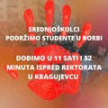 Srednjoškolci sutra u 11 sati i 52 minuta kod Rektorata u Kragujevcu