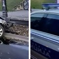 Strašan snimak sa Čukarice! Auto udario u bankinu, putnici hitno hospitalizovani