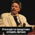 Predstava "Nušič lično" otkazana zbog bolesti glumca