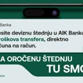 Prenesite deviznu štednju u AIK Banku elektronski, sigurno i bez troškova transfera