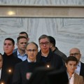 Patrijarh Porfirije služi parastos stradalima u Novom Sadu, prisustvuju Vučić i Macut (foto, video)