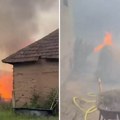 Veliki požar kod Aleksinca usred olujnog nevremena: Dramatičan snimak se širi mrežama, ljudi mole za pomoć (Video)