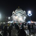Liturgija i doček Nove godine po julijanskom kalendaru ispred Hrama Svetog Save