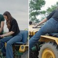 Lepa voditeljka Partizana se nije snašla na traktoru: Tepićeve instrukcije, pa manji incident