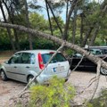 (Foto, video) Jak vetar čupao drveće, prestonica ostala bez struje! Snažna oluja pogodila Crnu Goru: Tukao jak grad, ulice…