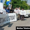 Pred Sudom BiH protesti zbog hapšenja bivših pripadnika Armije BiH iz Goražda