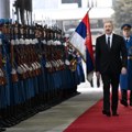 Svečani doček predsednika Alijeva ispred Palate Srbija