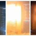 Snimljen trenutak kada se dron zakucao u zgradu: eksplozija pa požar, Ukrajinci izveli masovan napad (video)
