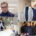 Uživo "čujem da će biti dobro! Kažu mi lekari da ne morate da brinete": Vučić obilazi povređene pacijente iz Kočana u…