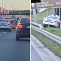 Holivudska potera na auto-putu kod Arene: Policija pod rotacijam juri automobil, vozilo MUP "preskače" bankinu