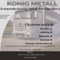 Kompaniji Koenig Metall d.o.o. u Ivanjici potrebni radnici