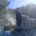 Građani iz Brestovca kod Leskovca gase požar na Suvoj planini