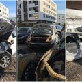 (Video) Buktinja na Bulevaru patrijarha Pavla: Izgorela tri automobila, vatra zahvatila obližnji lokal