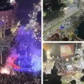 Nestvarni prizori, reke ljudi, vatromet, prestonica se orila: Evo kako je Beograd sinoć izgledao iz vazduha!