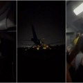 Dramatičan snimak sa beogradskog aerodroma nakon dojave o bombi: Putnici se iz aviona spuštaju toboganom VIDEO