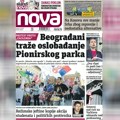 „Nova“ piše: Beograd ustao protiv okupacije Pionirskog parka