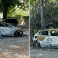 Prve slike sa lica mesta požara na Vračaru: Od automobila ostao samo "kostur"