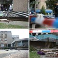 Prve slike jutro nakon eksplozije u Smederevu: Deo zgrade bez krova, staklo i beton po putu, tragovi krvi