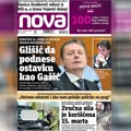 „Nova“ piše: „Glišić da podnese ostavku“