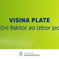 Radnicima prilikom odabira posla najvažnija visina plate