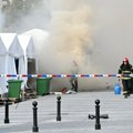 Lokalizovan požar ispred Skupštine, jedna osoba prevezena u Urgentni centar