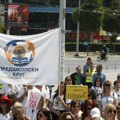 Protest zaposlenih u predškolskim ustanovama i studenata u blokadi u centru Beograda