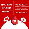 Humanitarna akcija dobrovoljnog davanja krvi 9. septembra u Sremskoj Mitrovici