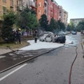 Izgoreo automobil na Detelinari u Novom Sadu (VIDEO/FOTO)