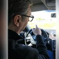 Predsednik Srbije za volanom škode, pošao na gradilište expo 2027! S ministrom Malim obilazi radove (video)