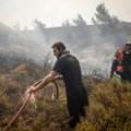 Požari i dalje bukte u Grčkoj, jak vjetar raspiruje vatru i otežava gašenje