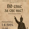 Studenti zakazali veliki protest u Požarevcu za 1. jun