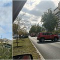 (Foto) požar u zgradi EPS-a Blokiran deo Bulevara oslobođenja zaposleni evakuisani