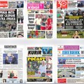 Naslovne strane današnjih novina: Prelistavanje štampe za sredu, 9. septembar 2026. godine