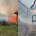 "Ugroženi su i životi" Stravičan snimak iz sela kod Aleksinca, vatra opkolila domaćinstva, ljudi se spasavaju