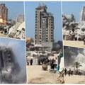 Zgrada sravnjena sa zemljom u deliću sekunde! Ljudi beže na sve strane, raketa pogađa bez greške! (foto/video)