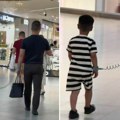 Otac šetao sina na povocu: Pogledajte snimak iz tržnog centra, internet se usijao od rasprave