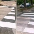 Čudna neka zebra: Ovakvo "remek delo" od pešačkog prelaza do sada niste videli (video)