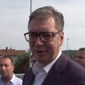 Predsednik Vučić obišao završne radove na mostu preko Mlave u Petrovcu na Mlavi