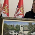 "U ime grupe Srba sa Cetinja" Knežević poklonio Vučiću sliku na kojoj je Cetinjski manastir (foto)