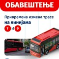 Izmena trase na linijama 7 i 9