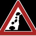 Upozorenje: Mogući odroni; Na ovim putevima je potreban dodatni oprez