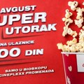 Super cena od 300 dinara za sve filmove u Cineplexx Promenadi 6. avgusta