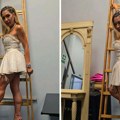 Umalo joj sevnulo sve! Jovana Jeremić u kratkoj haljini sišla s merdevina pravo u jutarnji program
