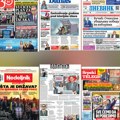 Naslovne strane sutrašnjih novina: Prelistavanje štampe za četvrtak, 22. oktobar 2026. godine