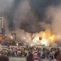 Požar na meču Partizana! Grobari zapalili Tašmajdan, morali da reaguju vatrogasci!