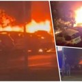 Vatra progutala automobile u Novom Sadu: Četiri vozila stradala u požaru, snimci zabeležili jeziv prizor na parkingu (video)