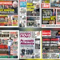 Naslovne strane današnjih novina: Prelistavanje štampe za subotu, 23. mart 2024. godine