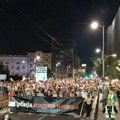 BLOG Završen 22. protest „Srbija protiv nasilja“, Lazović logo RTS ofarbao u pink