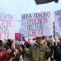 Protest ispred Ministarstva prosvete: Okupljeni simbolično – okrenuli leđa